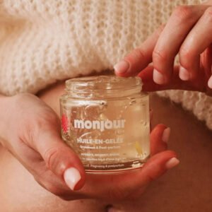 Huile de gelée grossesse et post-partum MonJour - soin hydratant et réparateur pour jeune maman et son bébé