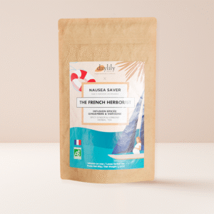 Tisane anti-nausée de grossesse Daylily au gingembre et à la verveine.